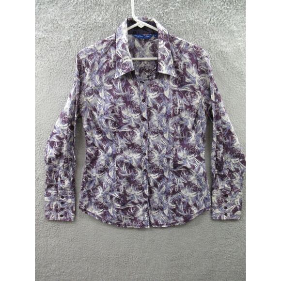 GEORG ROTH Los Angeles Women's Large Button Shirt w/ Sequin Collar - Picture 1 of 16